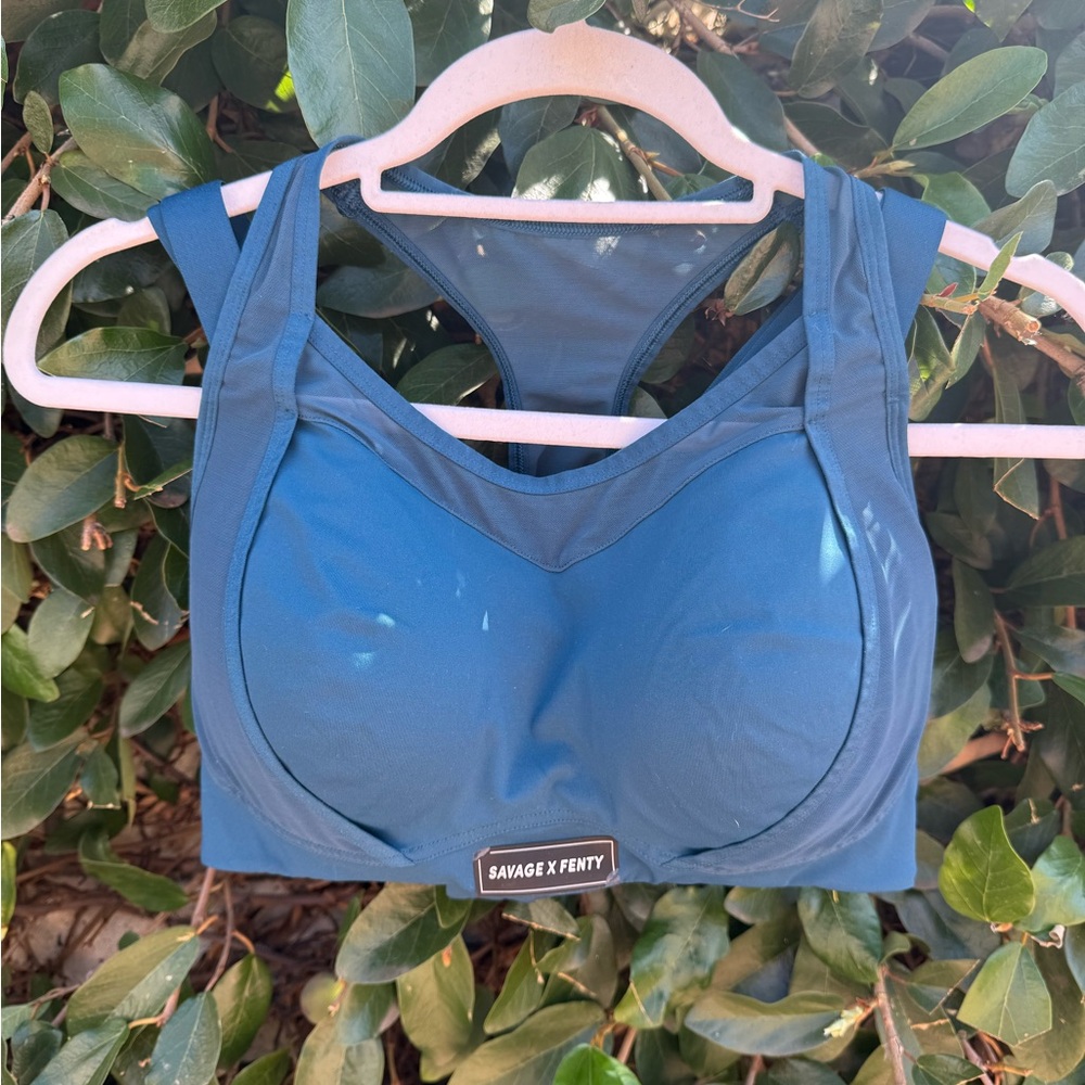 Savage X Fenty Teal Racerback High-Impact Sports Bra